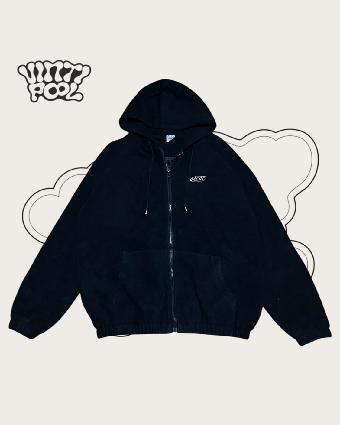 A COVER 어커버 MERC 플리스 누빔 후드집업 XL 블랙 상품이미지1
