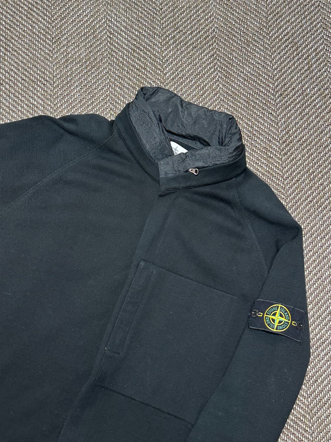 (백화점판)스톤아일랜드 후드 니트집업 블랙 XL 상품이미지2