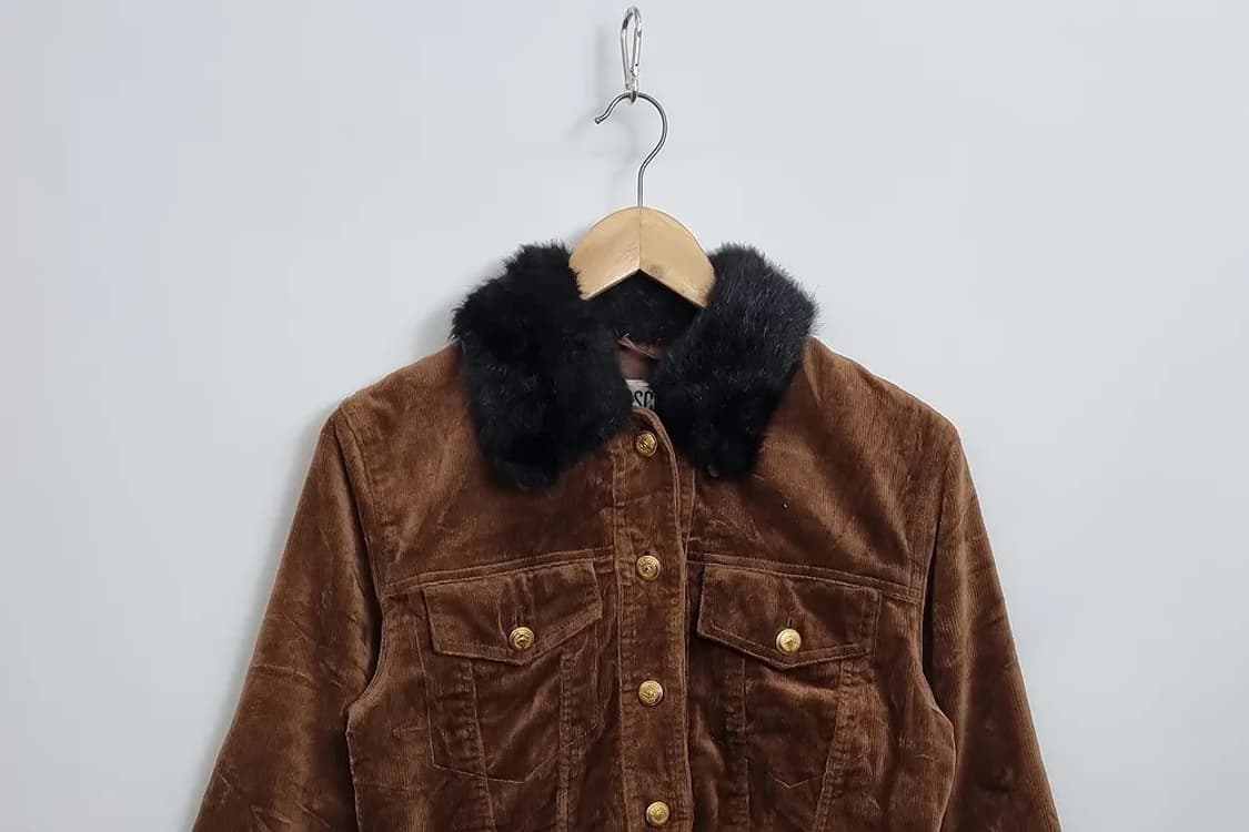  모스키노 코듀로이 퍼카라 크롭 자켓  상품이미지3