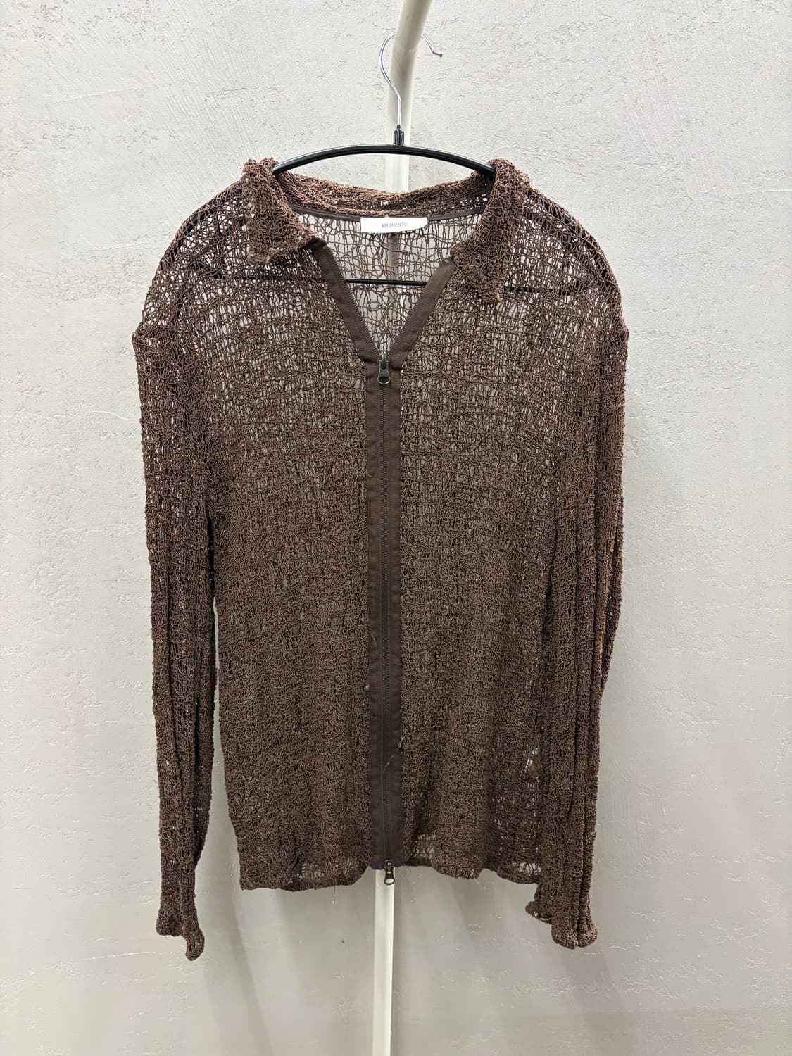 아모멘토 브라운 니트 집업 L 상품이미지2