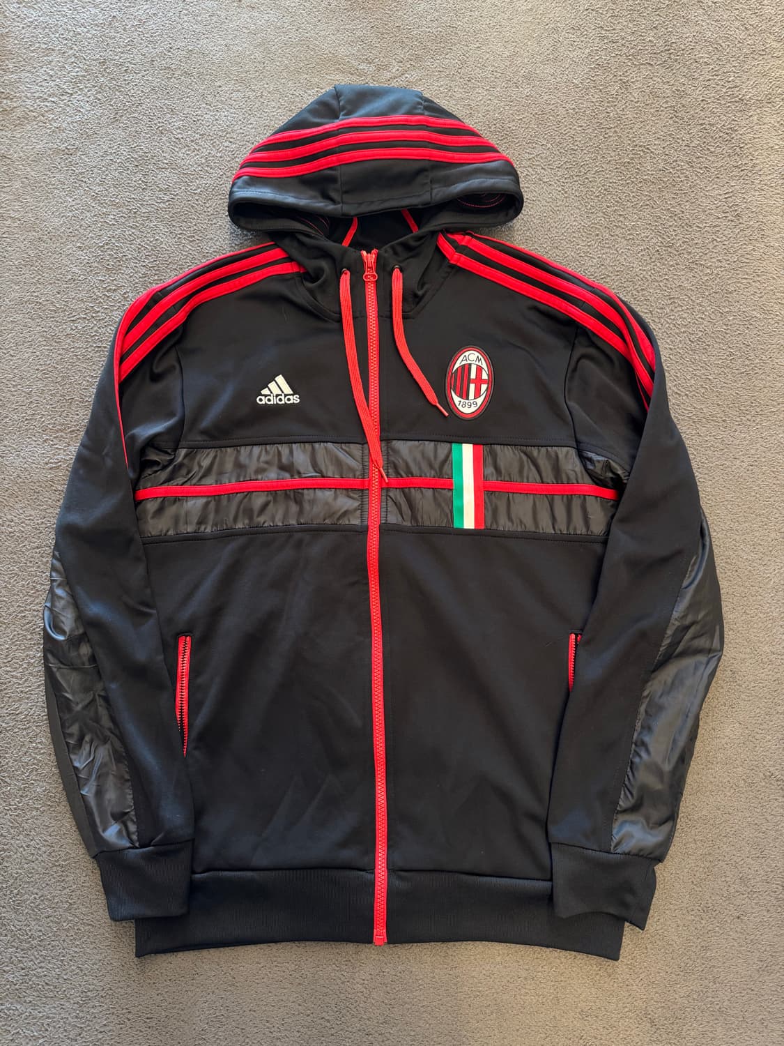 아디다스 올드스쿨 AC밀란 후디 져지 처분  상품이미지1