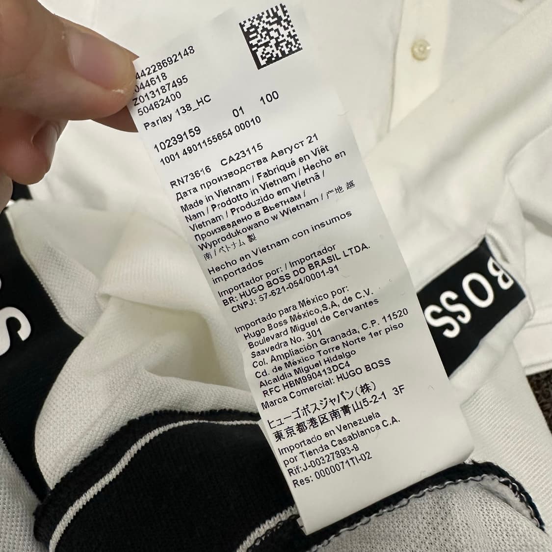HUGO BOSS 휴고 보스 카라티 반팔티셔츠 화이트 XL 상품이미지7