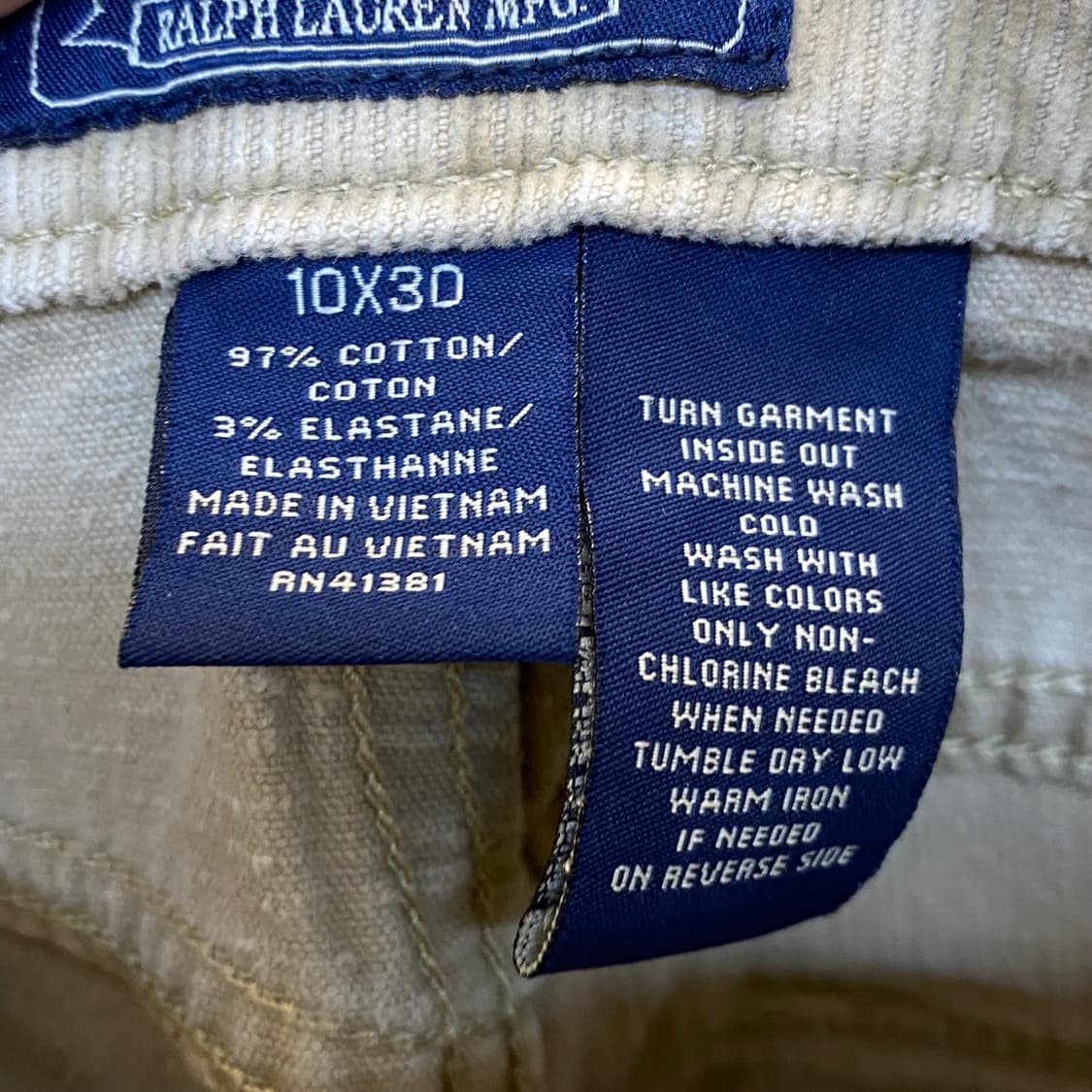 90s 미국 빈티지 폴로랄프로렌 폴로진 코듀로이 팬츠 골덴바지 상품이미지5