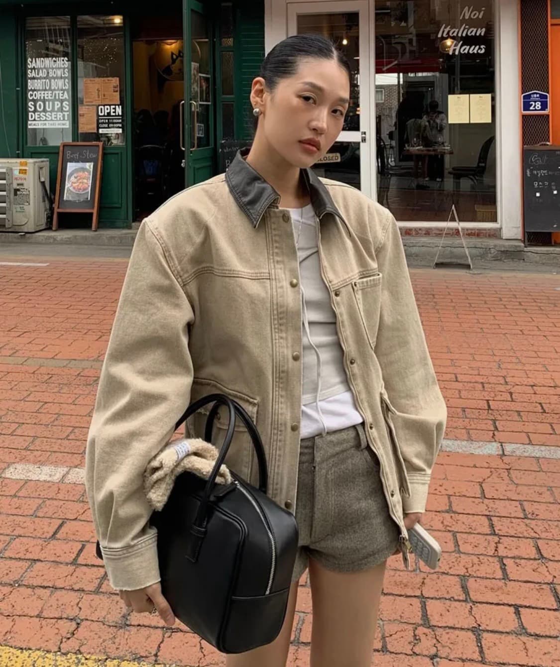 [새상품] 유센틱 유틸리티 데님 점퍼 베이지 55(01) 상품이미지1