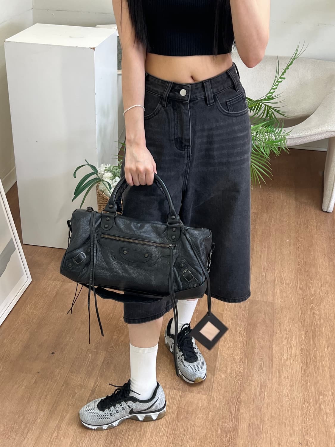 [A 정품] 발렌시아가 시티 모터백 트위기 블루그레이 상품이미지10