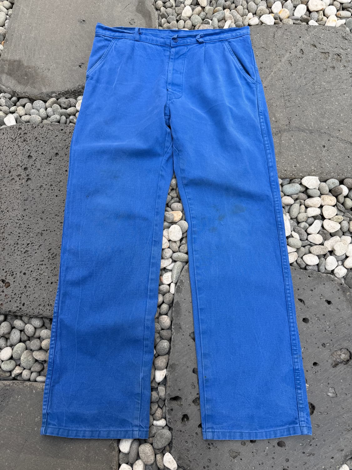 OLD VINTAGE WASHED BLUE FRENCH 프렌치 워크팬츠 상품이미지1