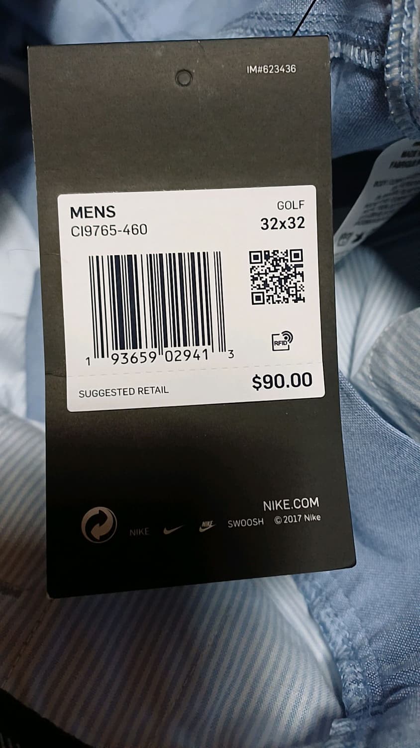 나이키골프 미사용 얇은스판면바지 실측33인치 기장107 상품이미지3