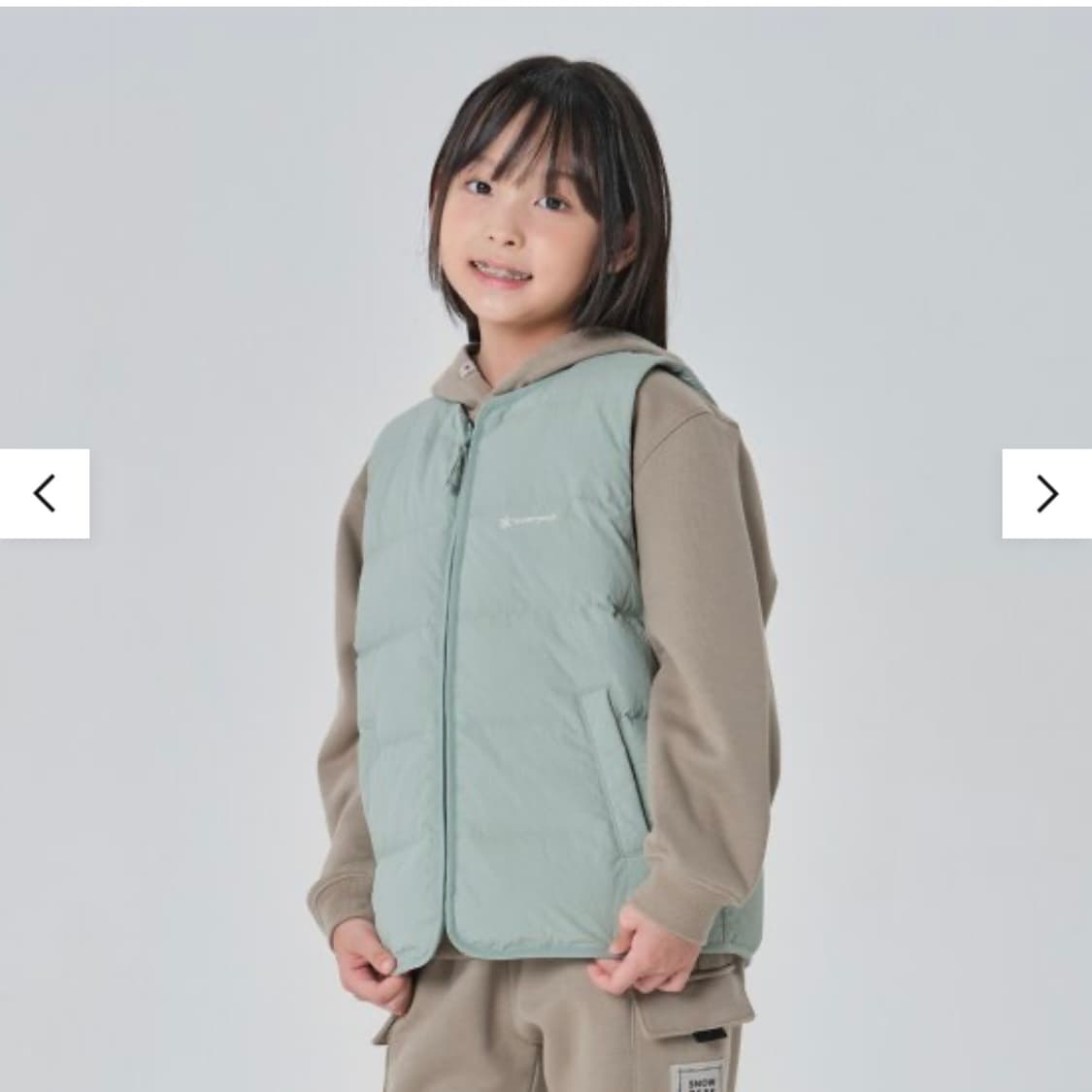 스노우피크 키즈 경량 다운 베스트 상품이미지1