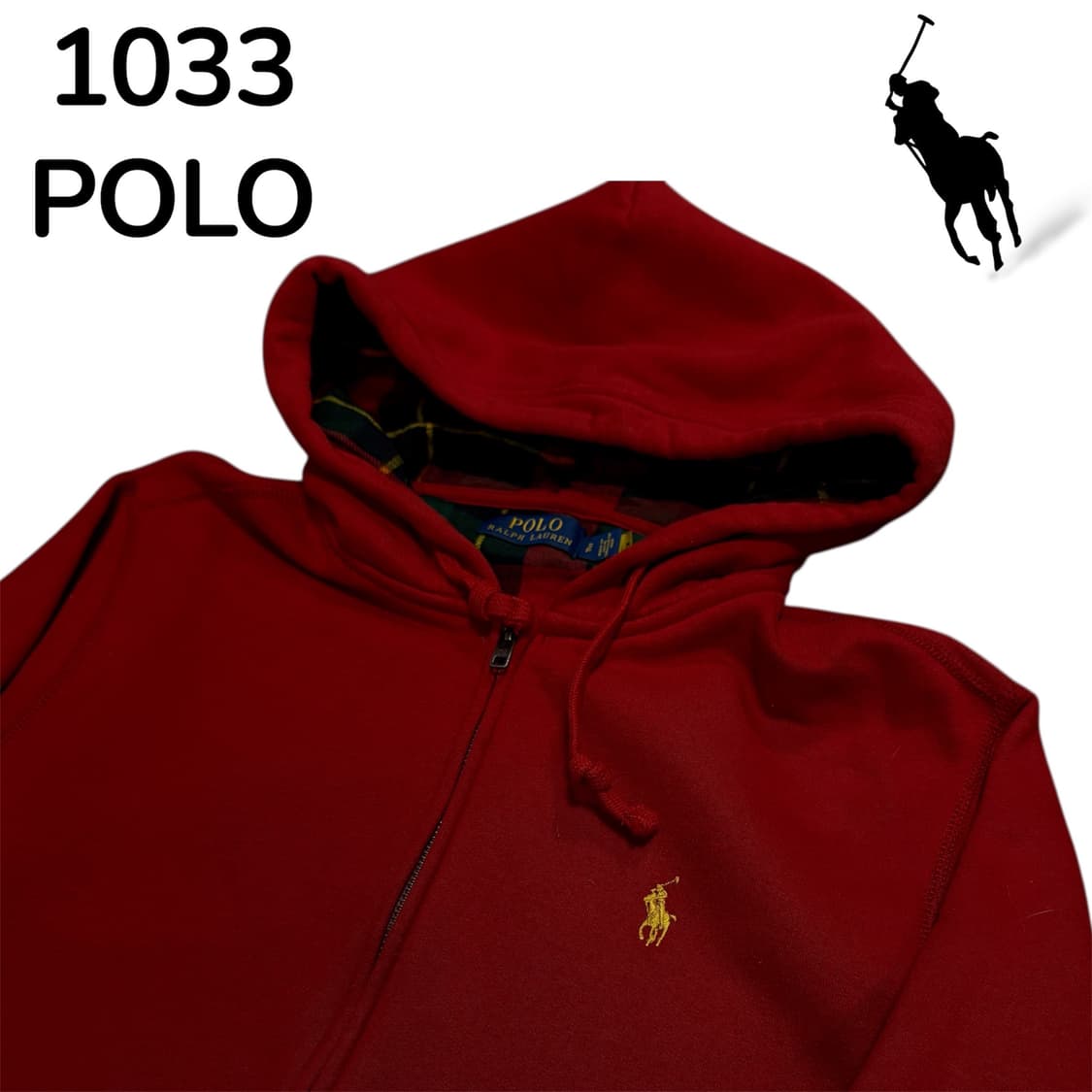 폴로 레드 후드 집업 S 상품이미지4