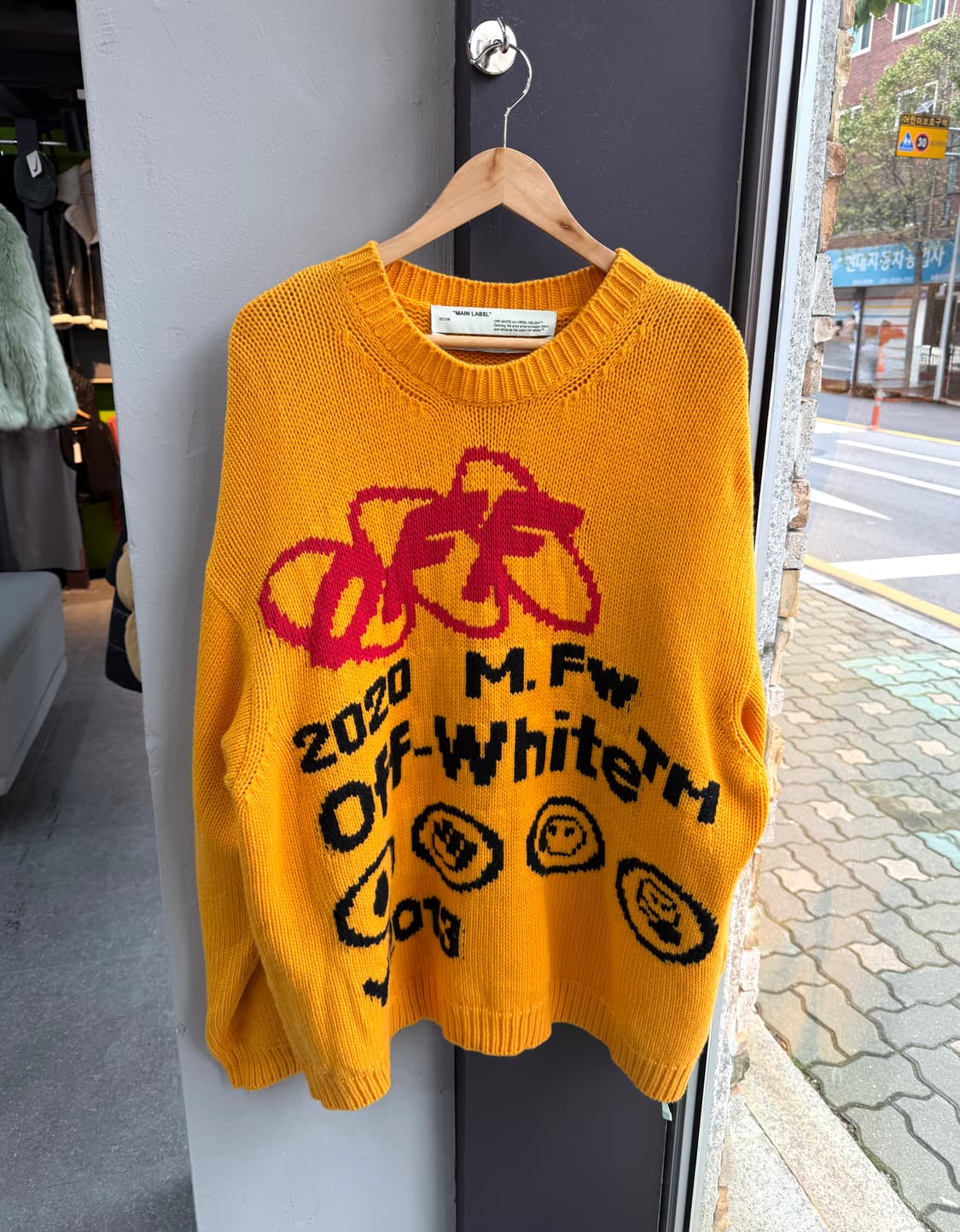 L/ 오프화이트 버질아블로 자수 니트 스웨터 상품이미지4