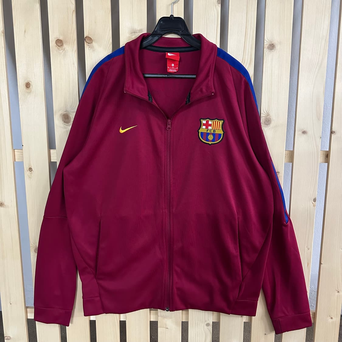 (XL) 나이키 FC 바르셀로나 버건디 져지 트랙탑 상품이미지1
