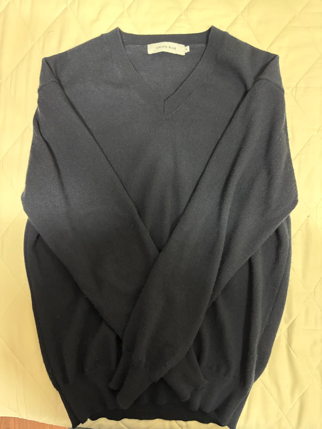 유니온블루 V넥 니트 다크네이비 상품이미지4
