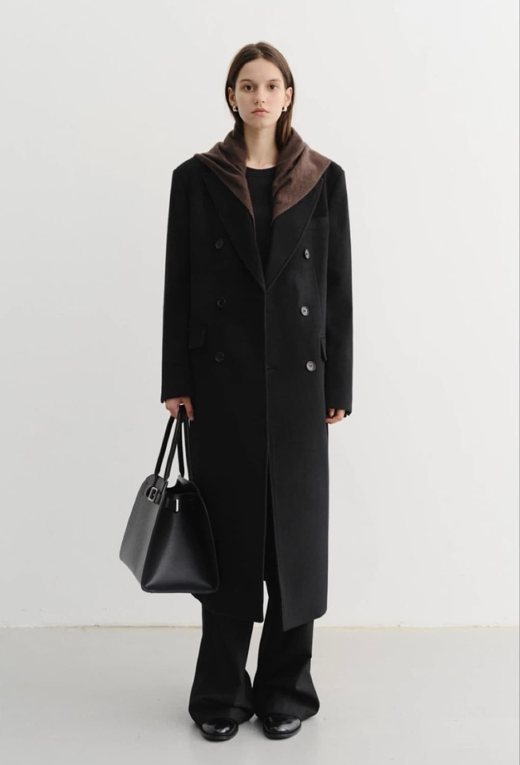 던스트 캐시미어 테일러드 더블 브레스티드 코트 M 상품이미지1