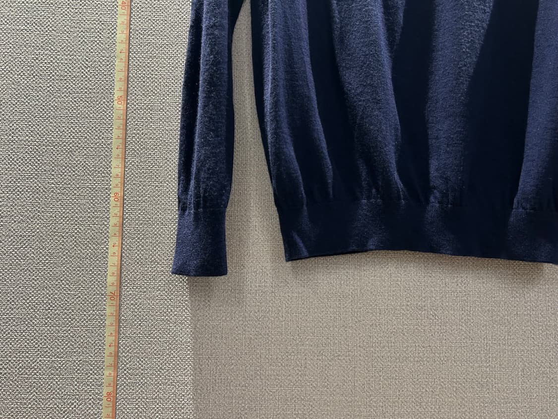 [S] 타미힐피거 럭셔리 울 배색 카라 니트 (Navy) 상품이미지9