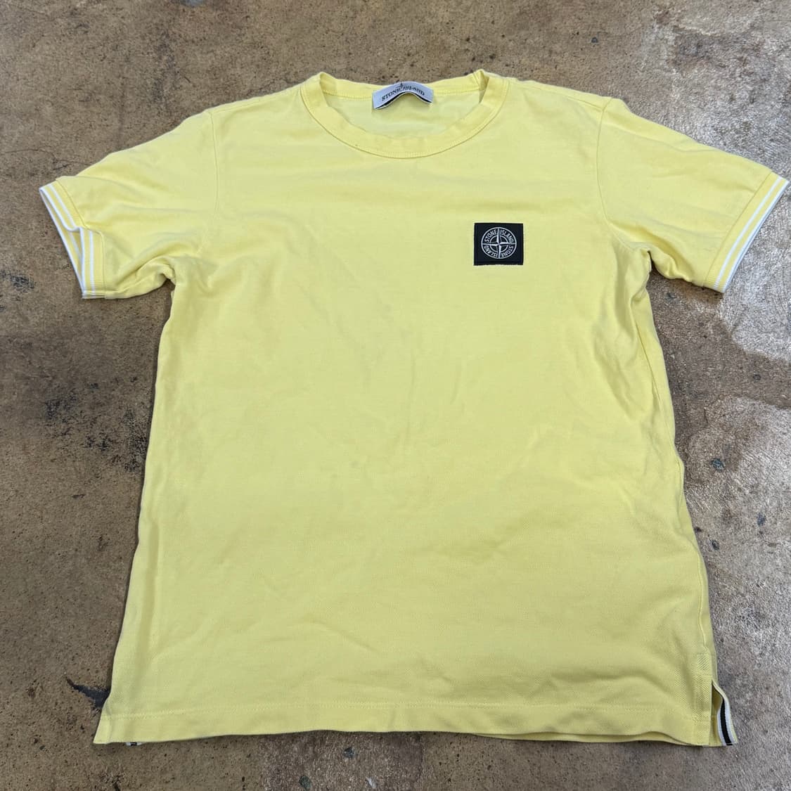 [정품/10] 스톤아일랜드 반팔 티셔츠 옐로우 b16 상품이미지2