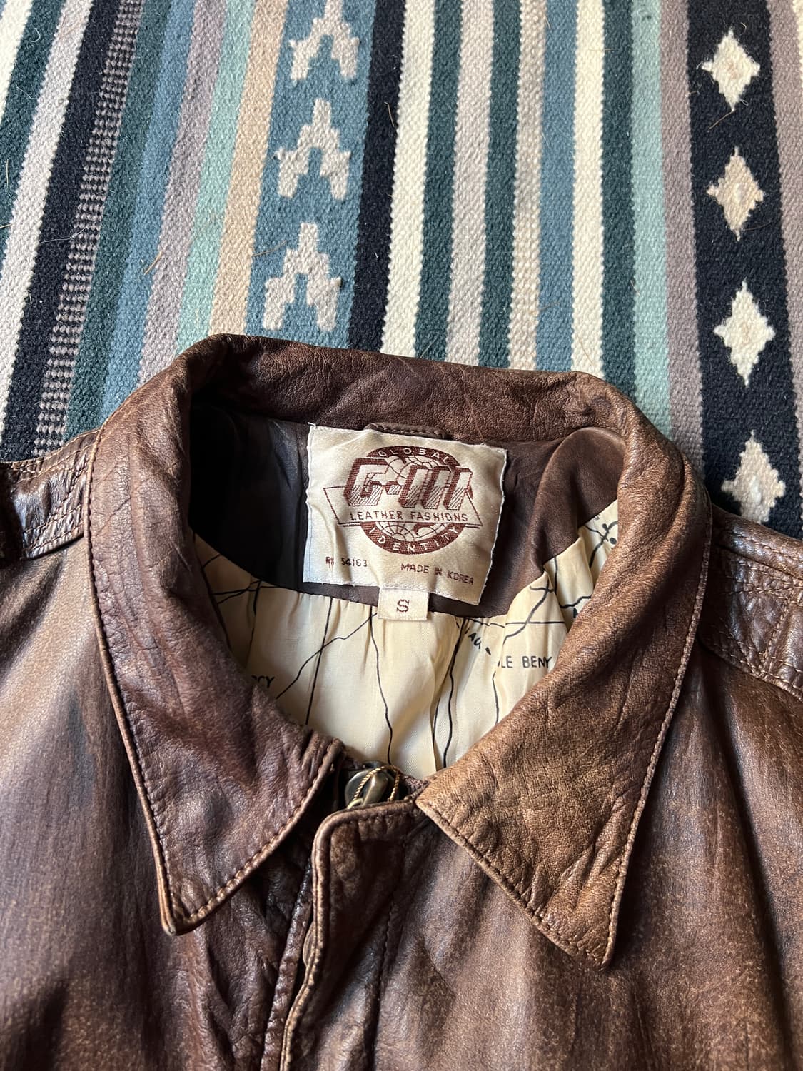 [S]90's USA 빈티지 리얼레더 A-2 플라이트 자켓 상품이미지2