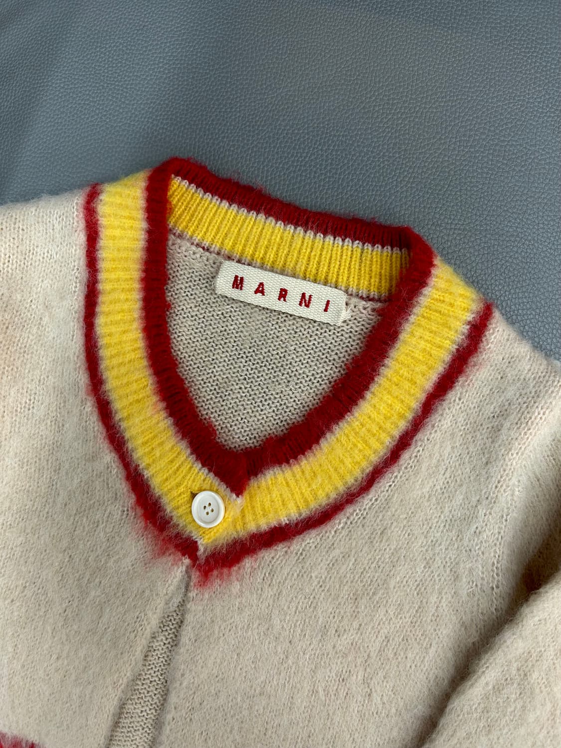 마르니 스트라이프 트리밍 모헤어 블렌드 크롭 가디건(40) 상품이미지5