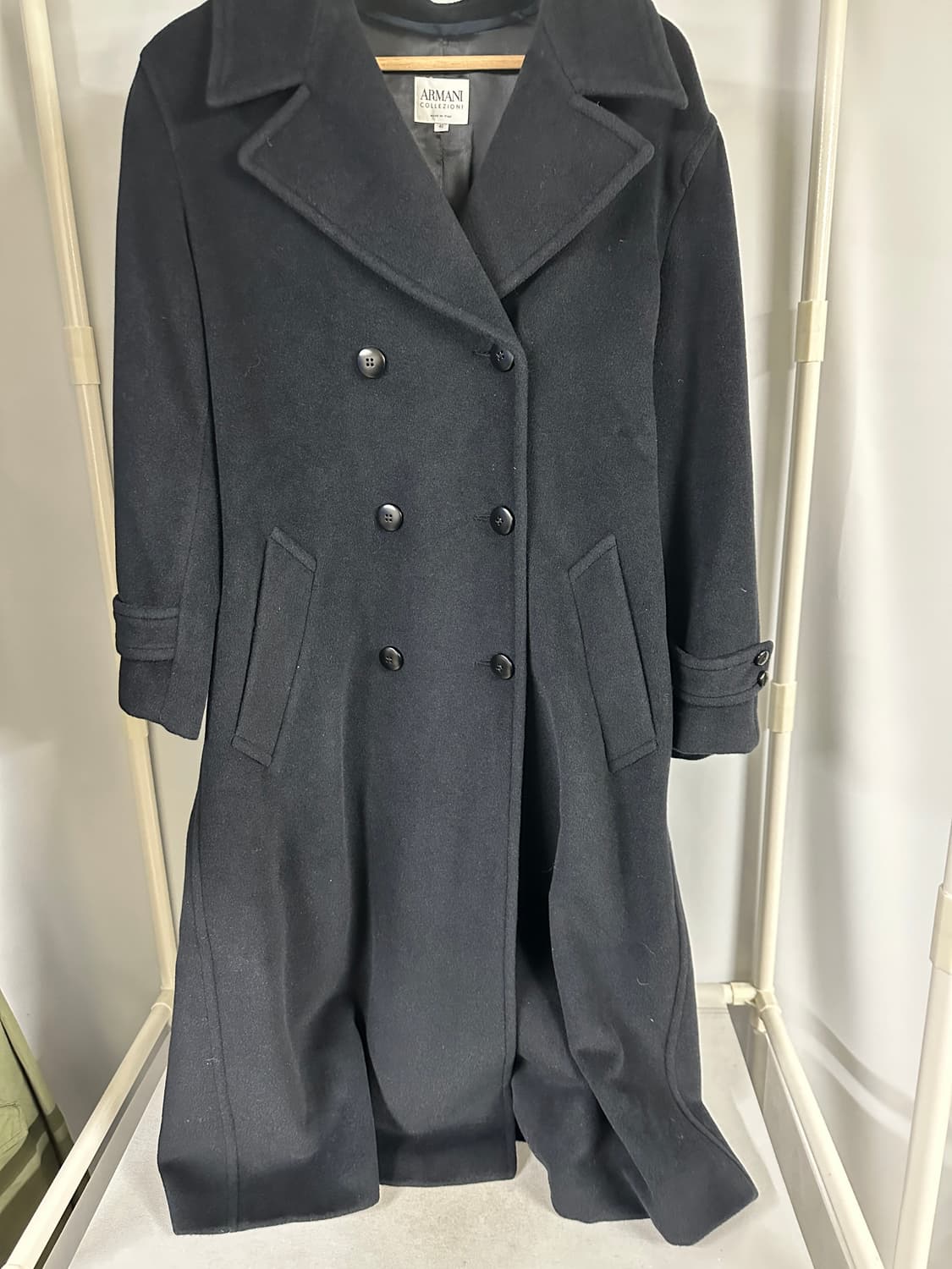 아르마니 꼴레지오니 더블 브레스티드 코트 상품이미지2