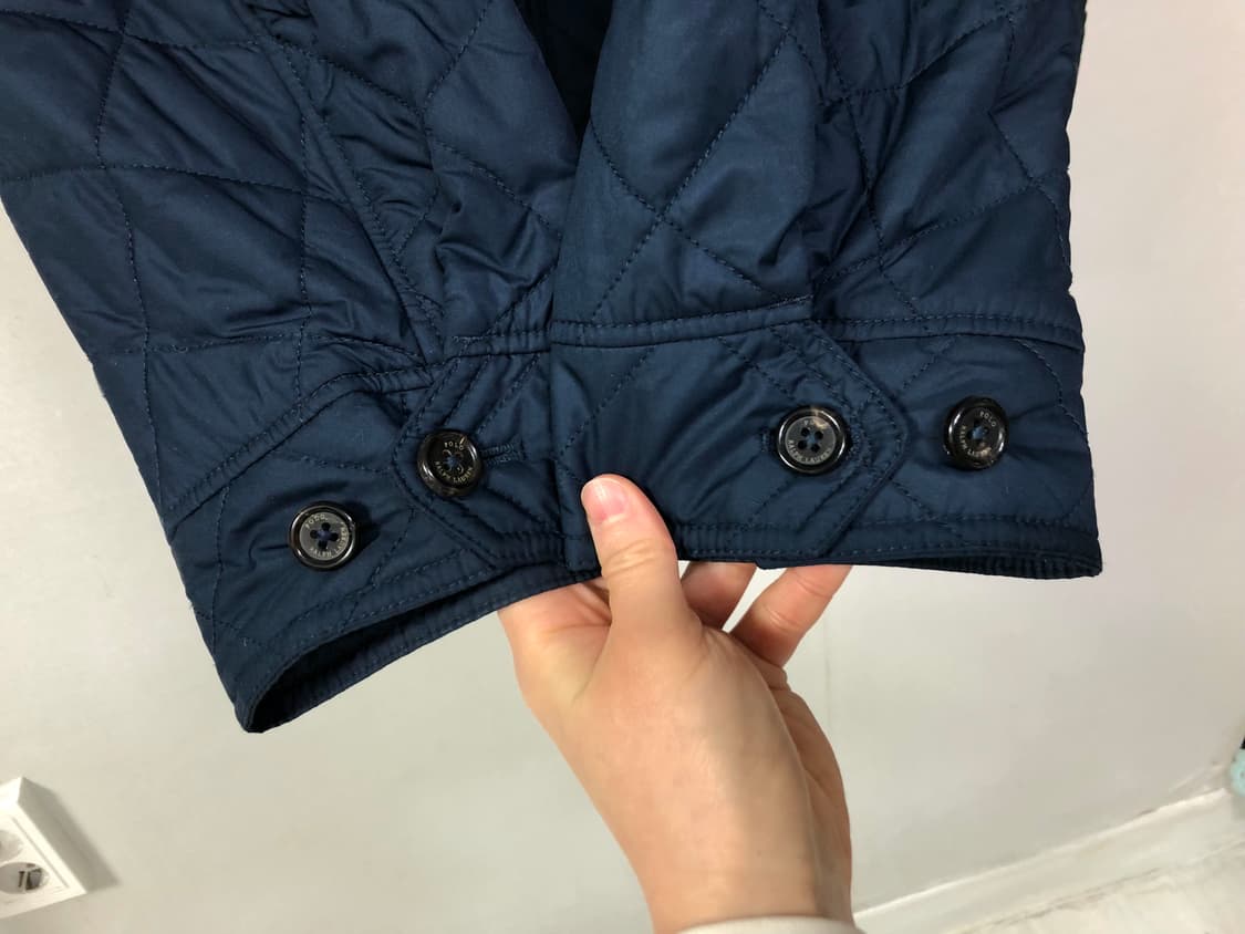 폴로 랄플로렌 남성 퀼팅 누빔 바라쿠타 헤링턴 자켓 _ 네이비 XL 상품이미지4