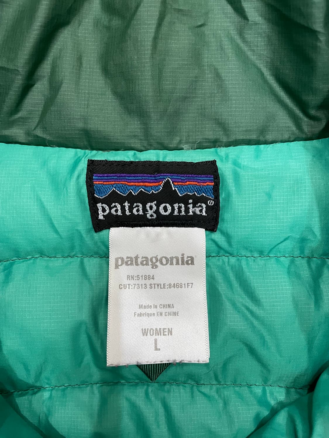 파타고니아 다운 스웨터 패딩 자켓 그린 상품이미지7