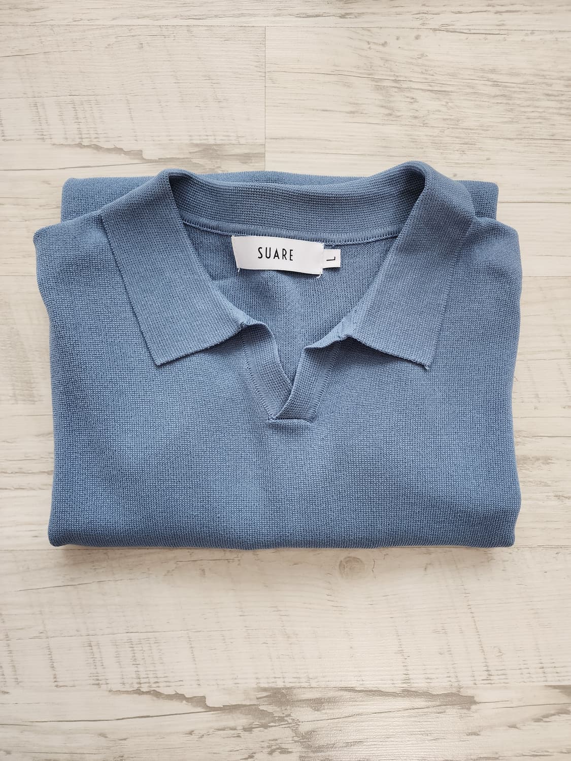 SUARE 수아레 반팔 카라 니트 티셔츠 팜. L(100~103) 사이즈 상품이미지6