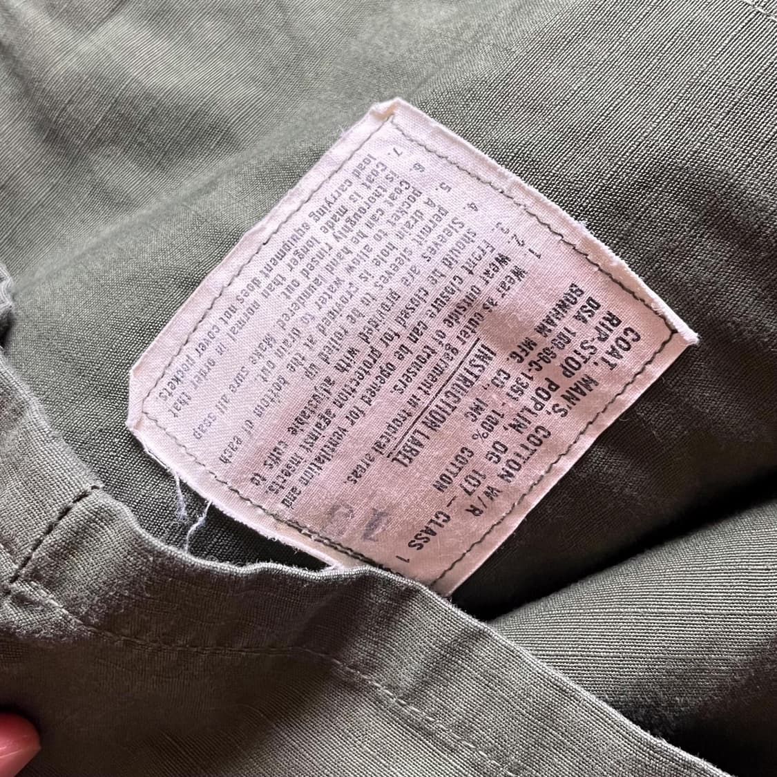 60s US ARMY 4th JUNGLE FATIGUE JACKET [M-S] (100-105) 상품이미지5