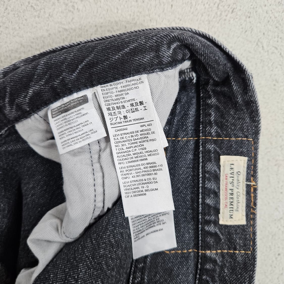 리바이스 501 흑청 데님 36 32 상품이미지8