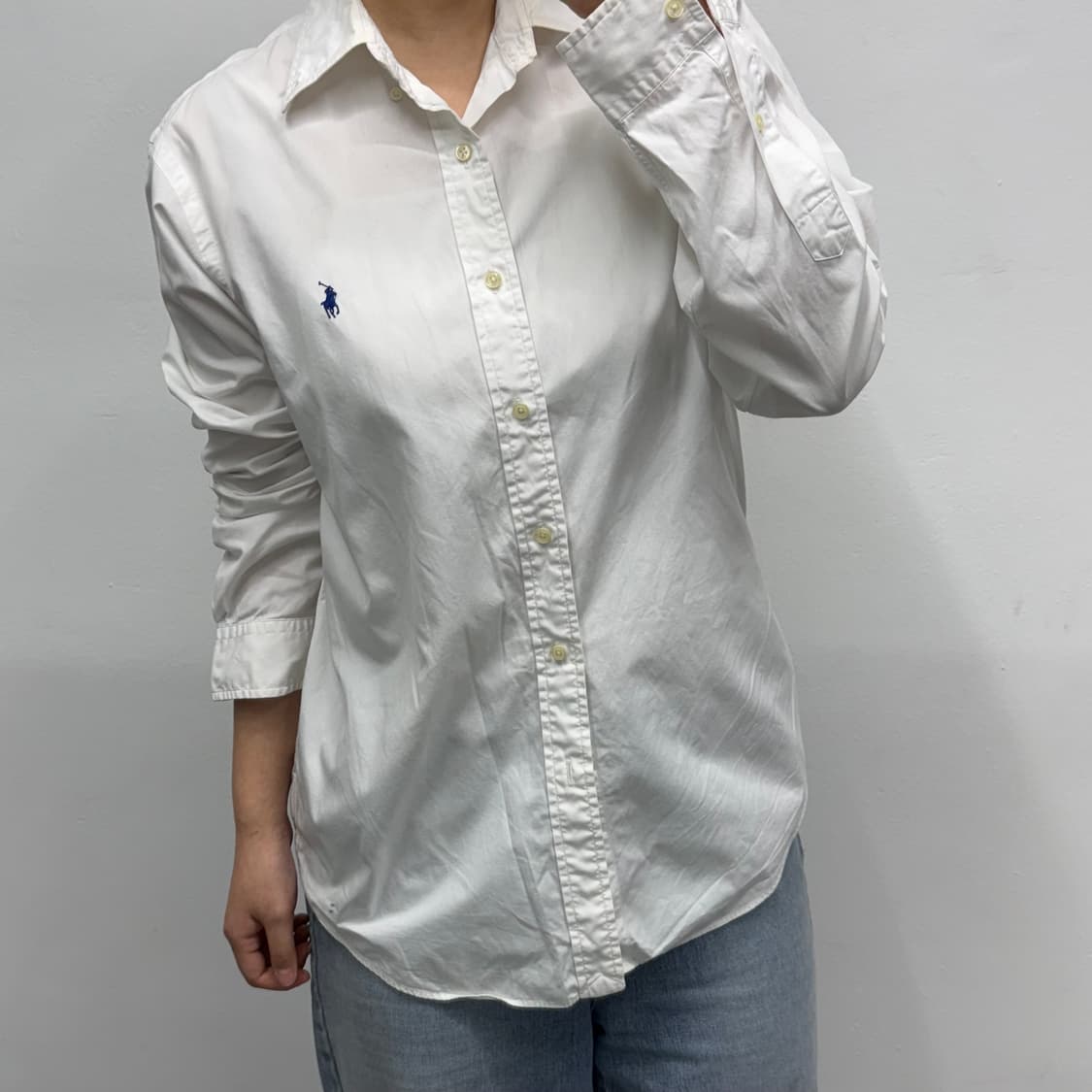 [M] 폴로 클래식핏 화이트 셔츠 상품이미지2