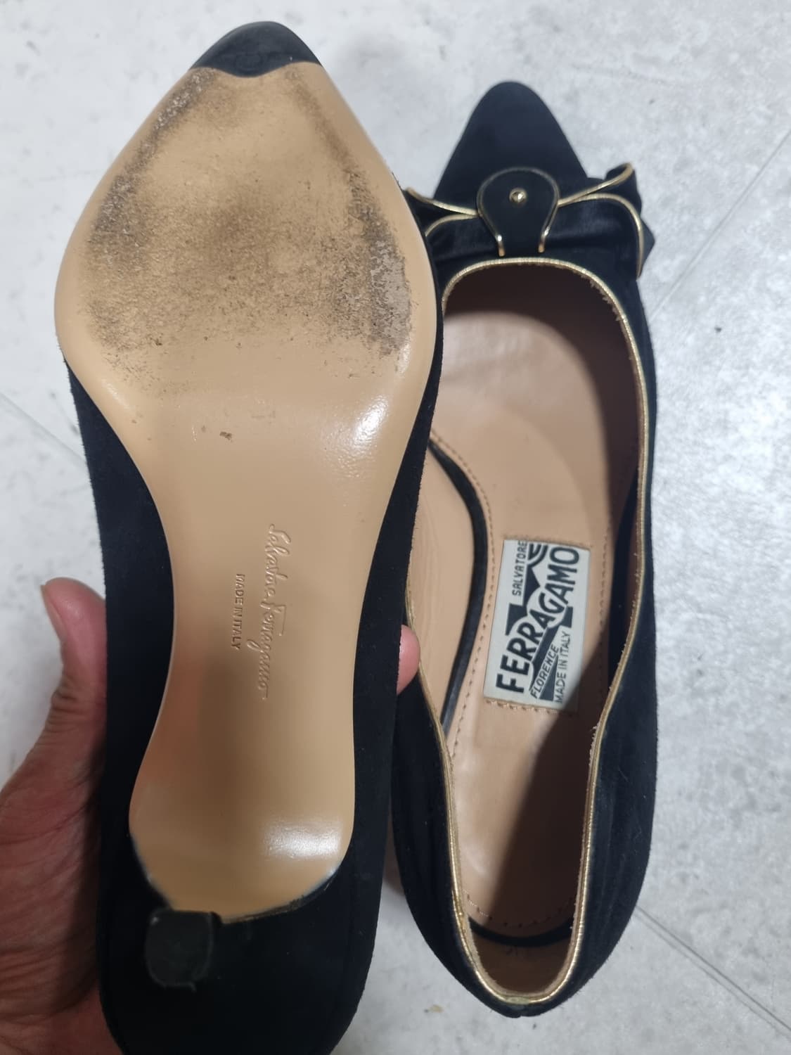 페레가모 여성 스웨이드 구두  상품이미지5