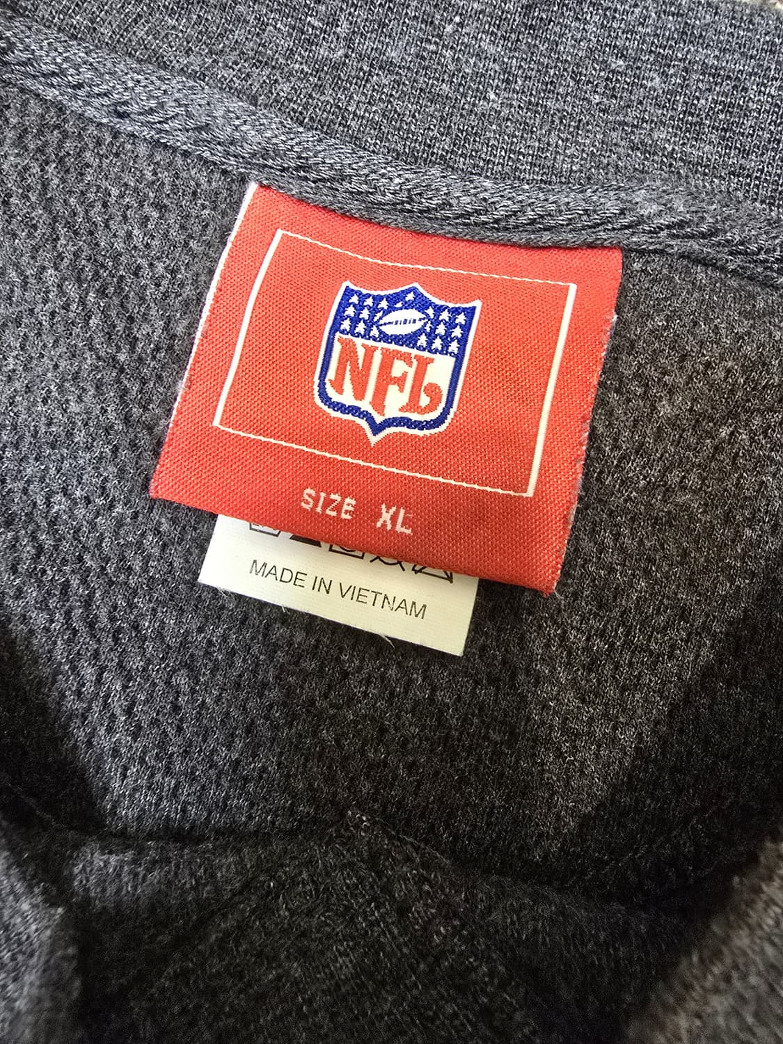 NFL 라스베이거스 레이더스 맨투맨 빈티지 자수 로고 XL 차콜 그레이 상품이미지2