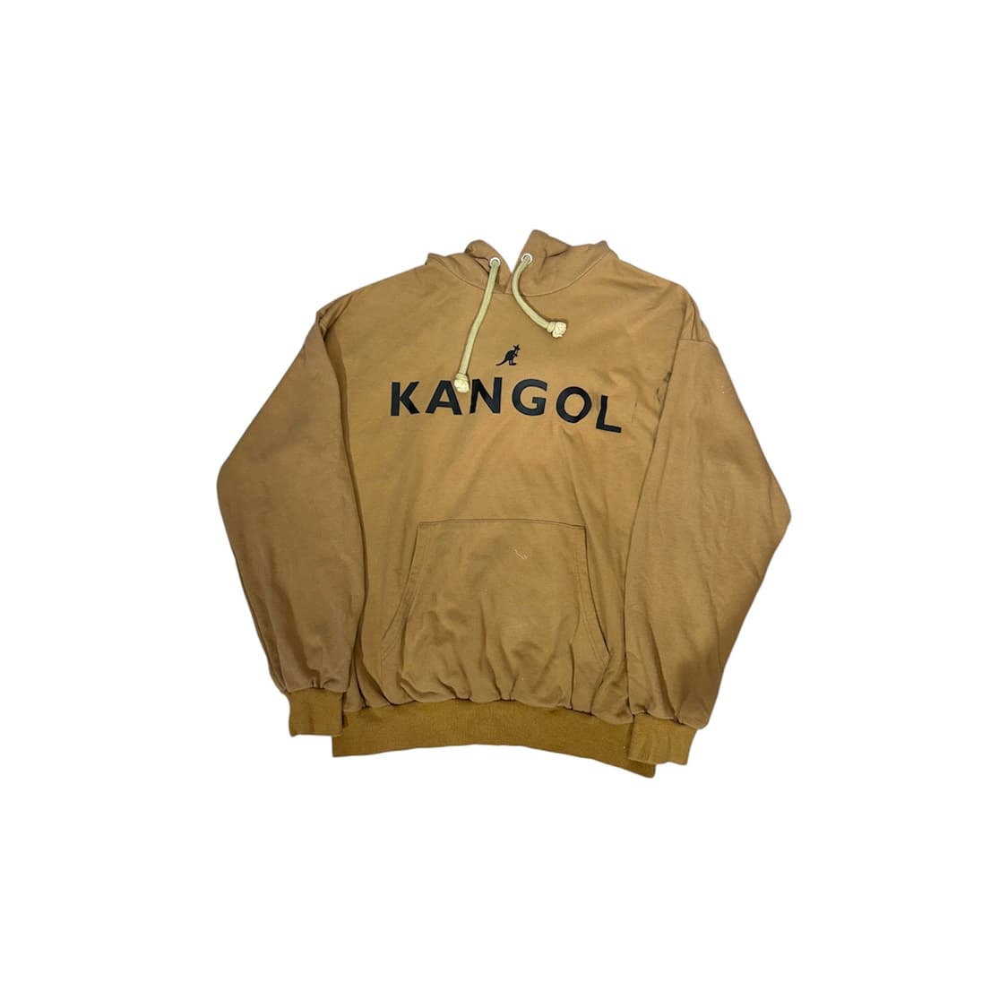 빈티지 베이지 블랙 로고 후드티 F 상품이미지5