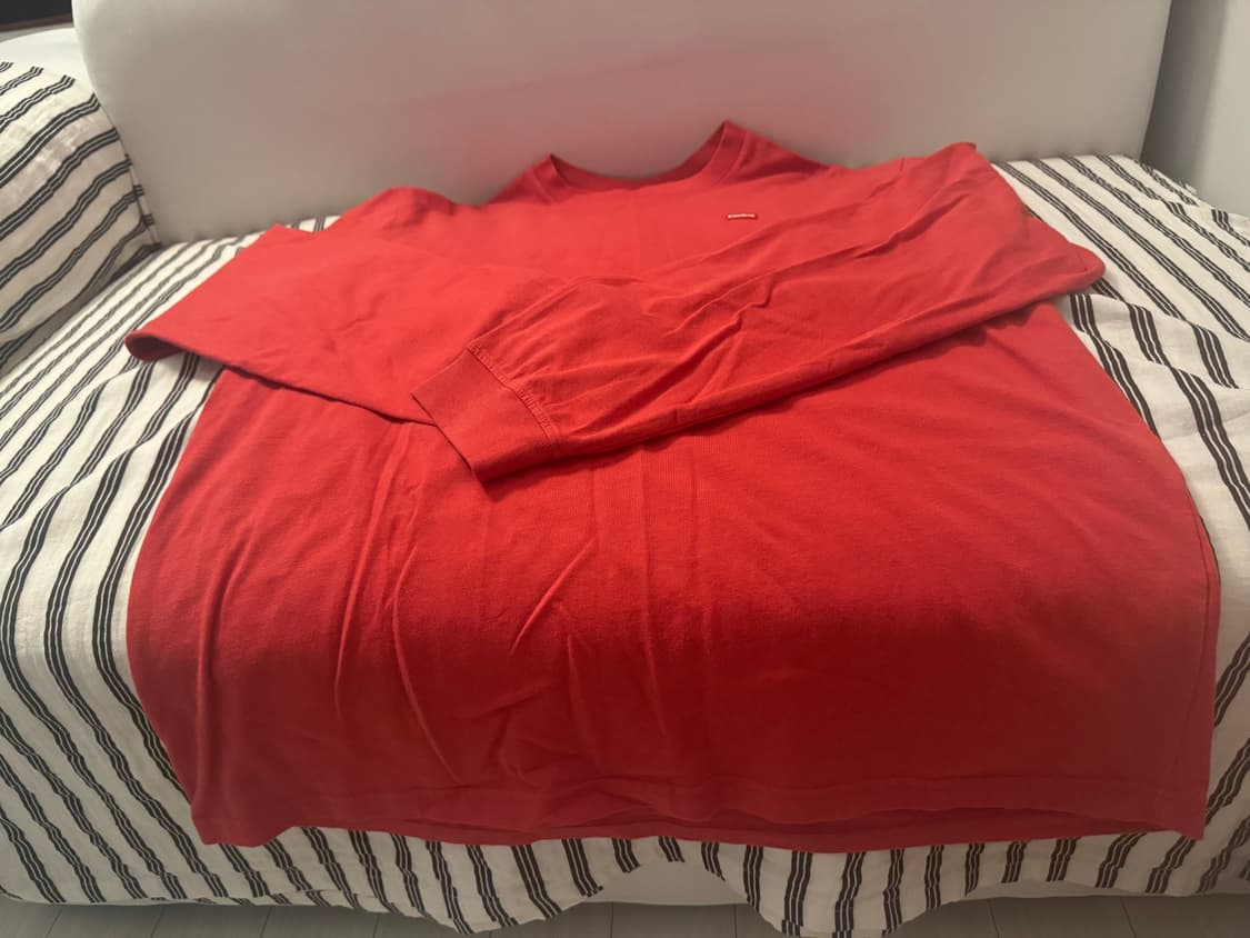 슈프림 스몰 박스 롱슬리브 워시드 레드 상품이미지6