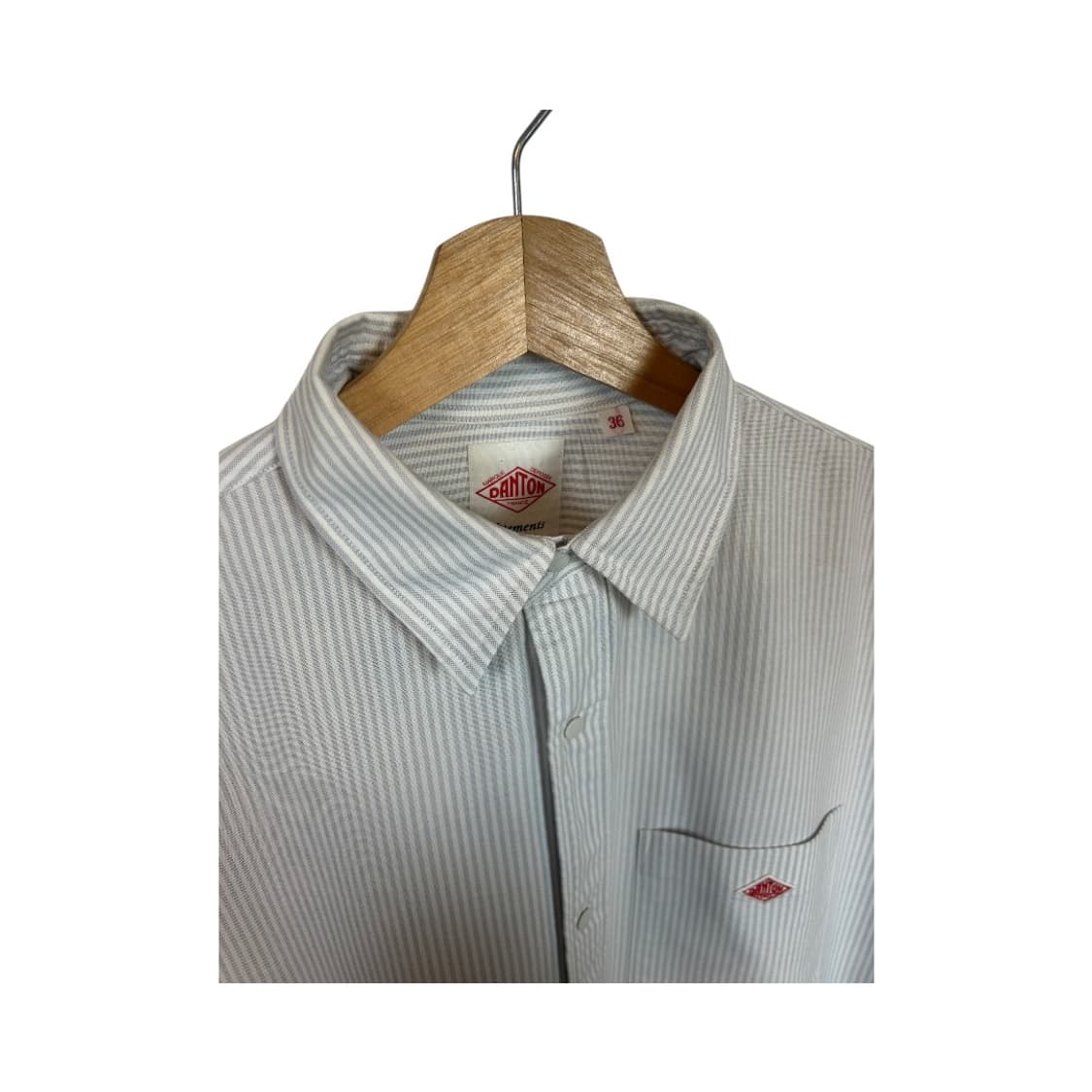 DANTON 스트라이프 롱 셔츠 원피스 SIZE 36 상품이미지4