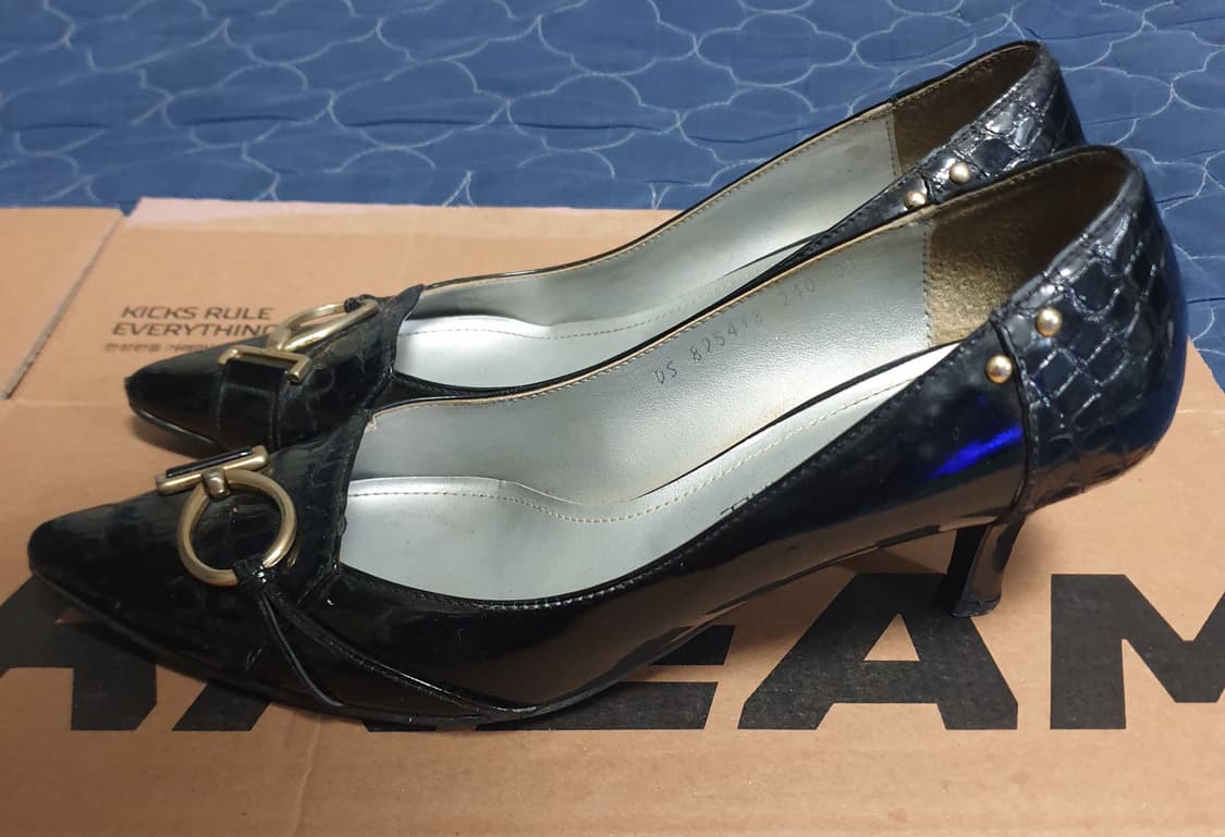 MOOK CHANNEL 하이힐 블랙 (240) 굽7cm 상품이미지3