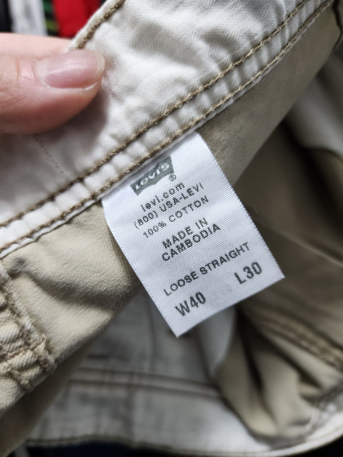 (빅사이즈) 리바이스 루즈 스트레이트 카고바지 40' 상품이미지9