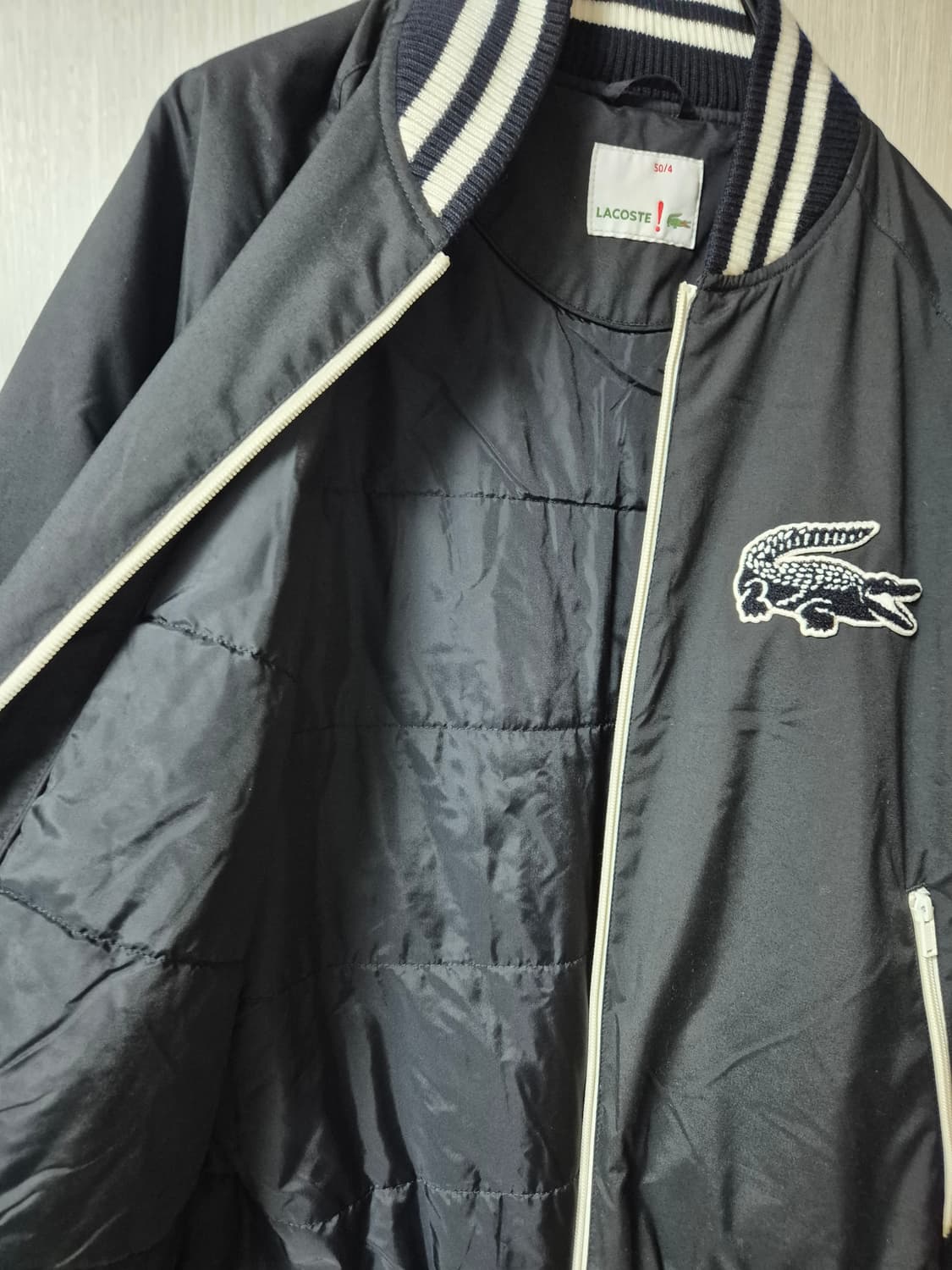 라코스테 빅크록 누빔 점퍼 블루종 야구점퍼 50 상품이미지6