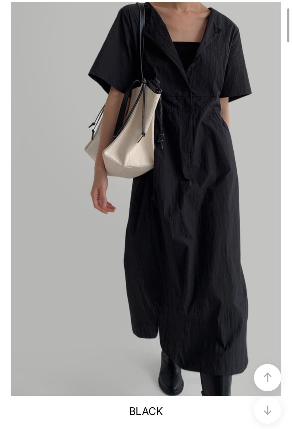 라룸 오픈원피스 블랙 상품이미지1