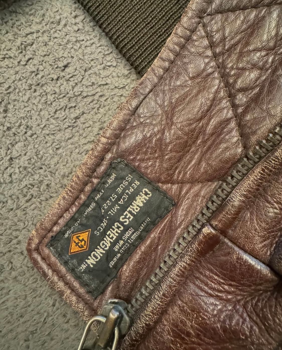 찰스 쉐비뇽 80s 리얼 가죽 자켓 상품이미지4