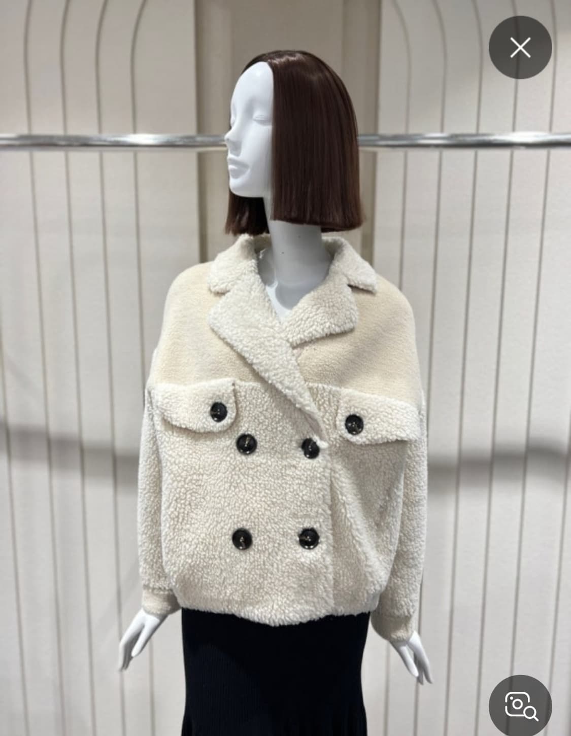 에고이스트 숏 비숑 부클 인조 무스탕 55.66 상품이미지1