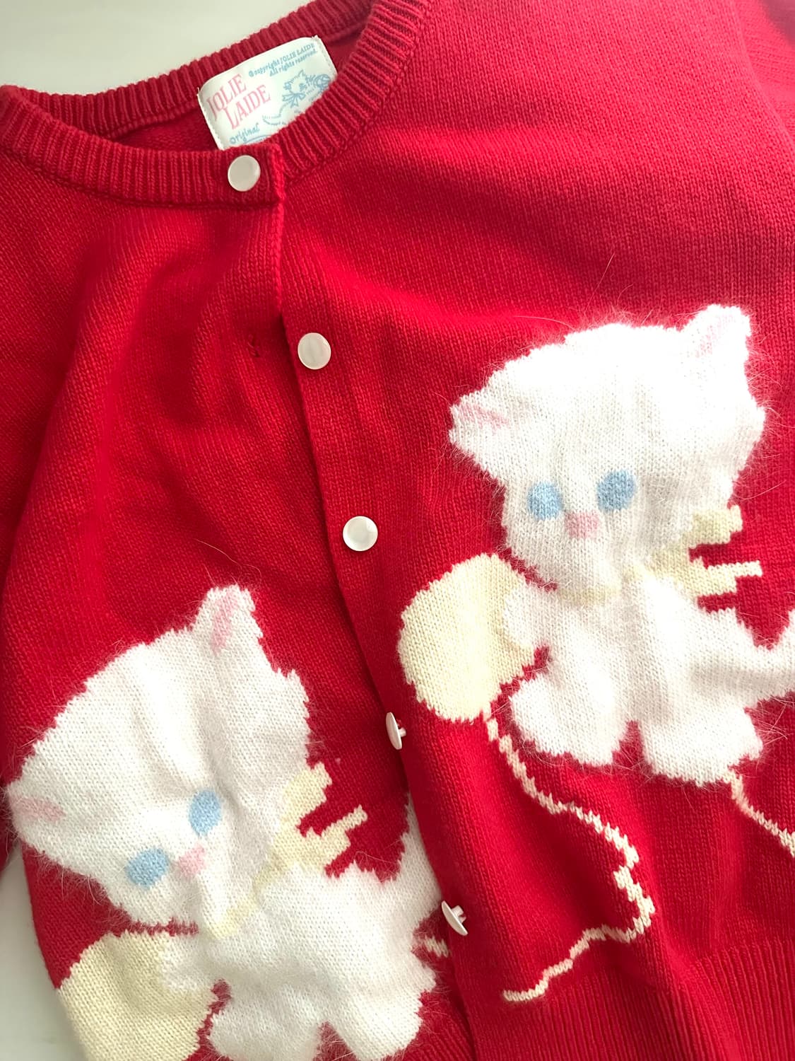 졸리레이드 가디건 레드 한정 컬러 상품이미지3