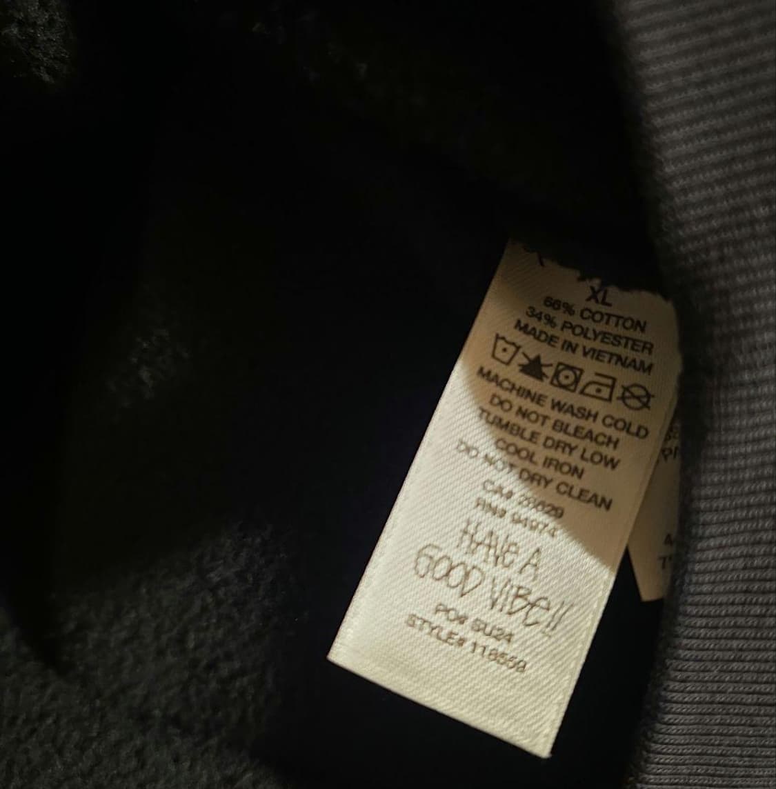 스투시 아웃라인 집 후드 워시드 블랙 상품이미지4