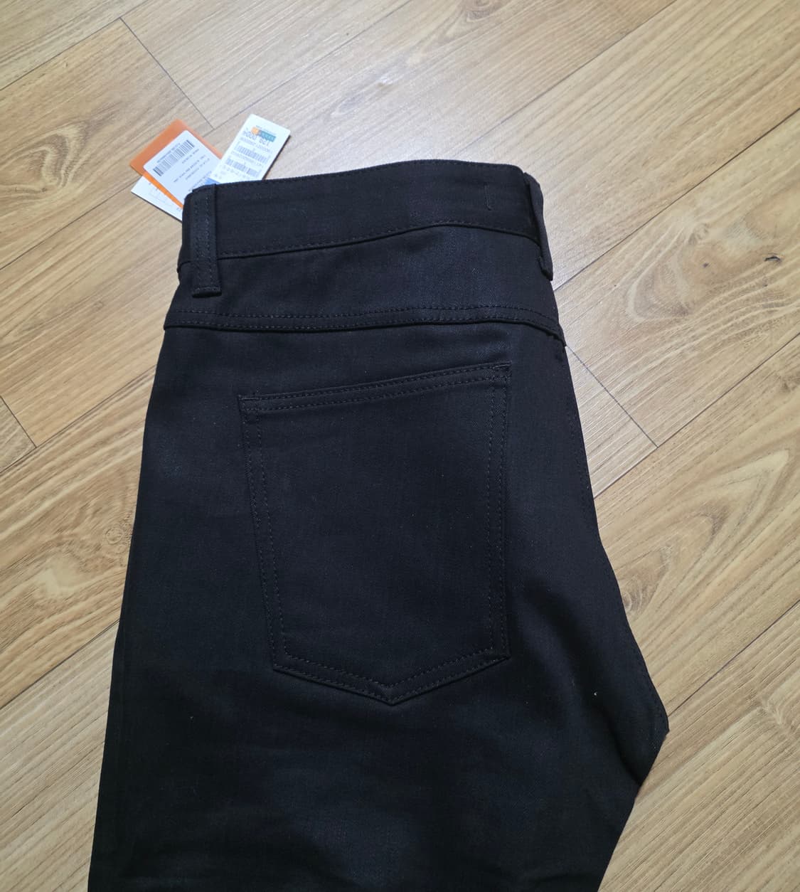 플랙 검정데님 무릎찢청 상품이미지4