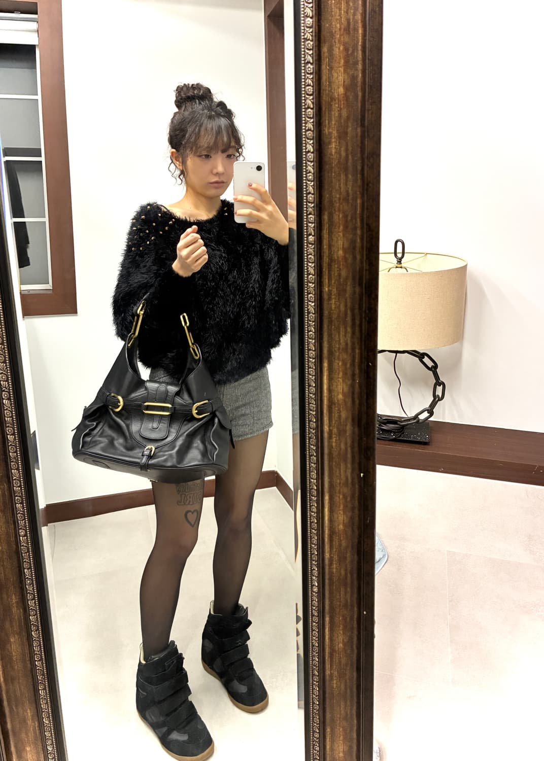 블랙 빅숄더백 상품이미지6