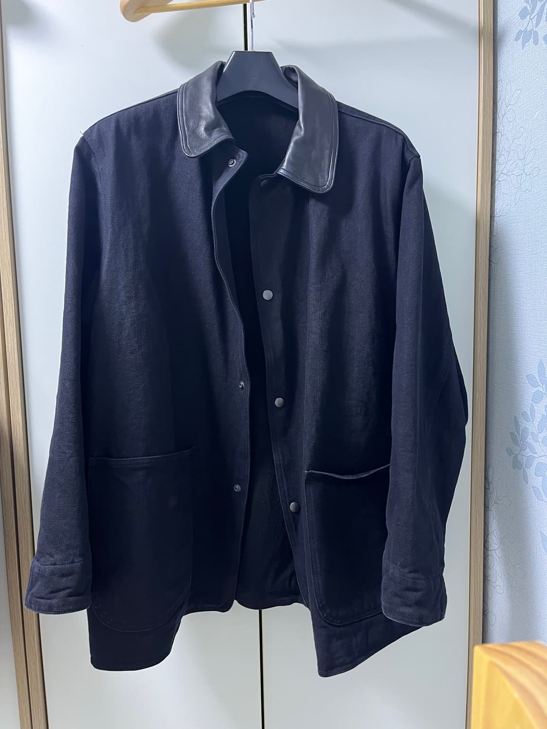 코모리 24aw 레더카라 데님자켓 3 상품이미지1