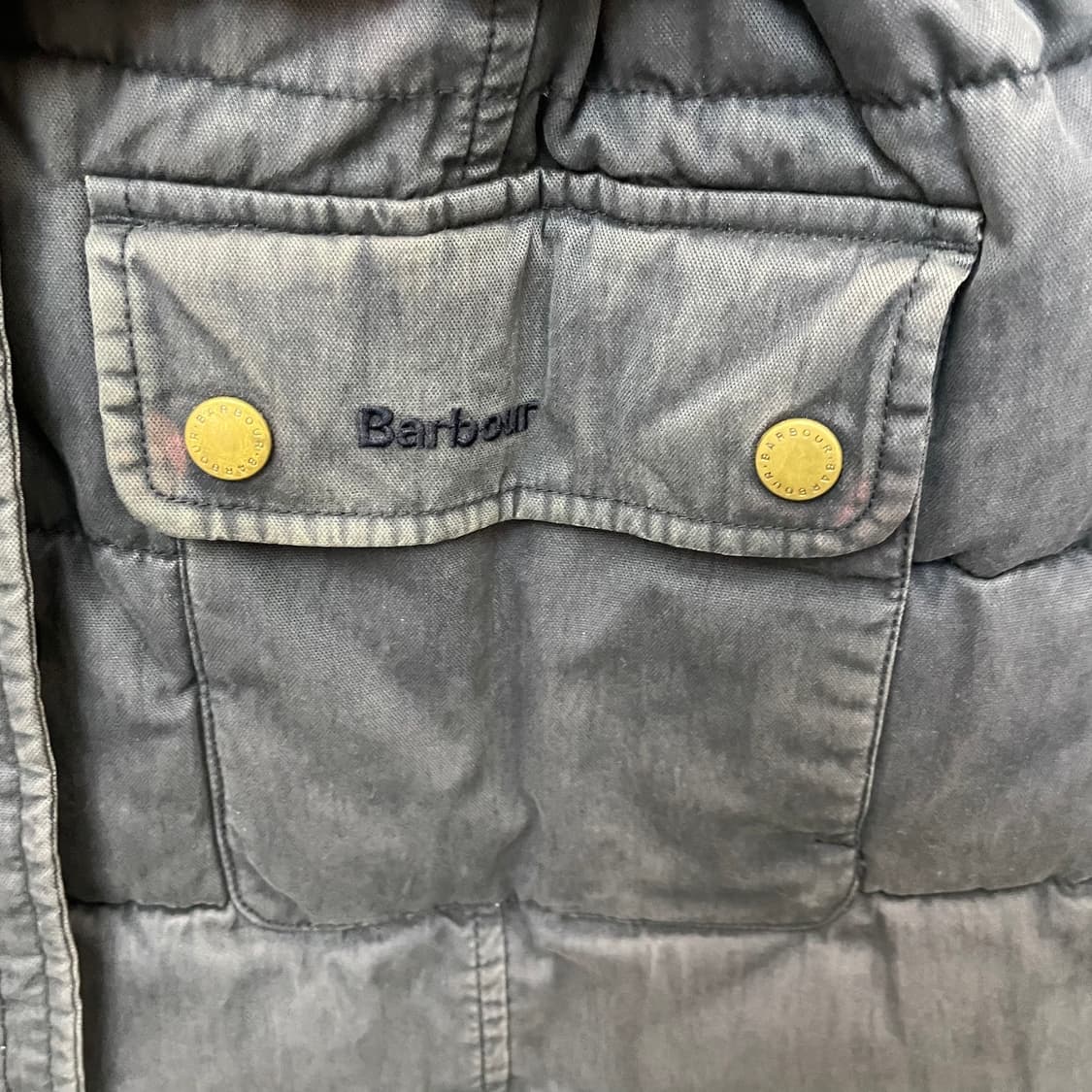 바버 네이비 벨티드 다운 패딩 상품이미지6