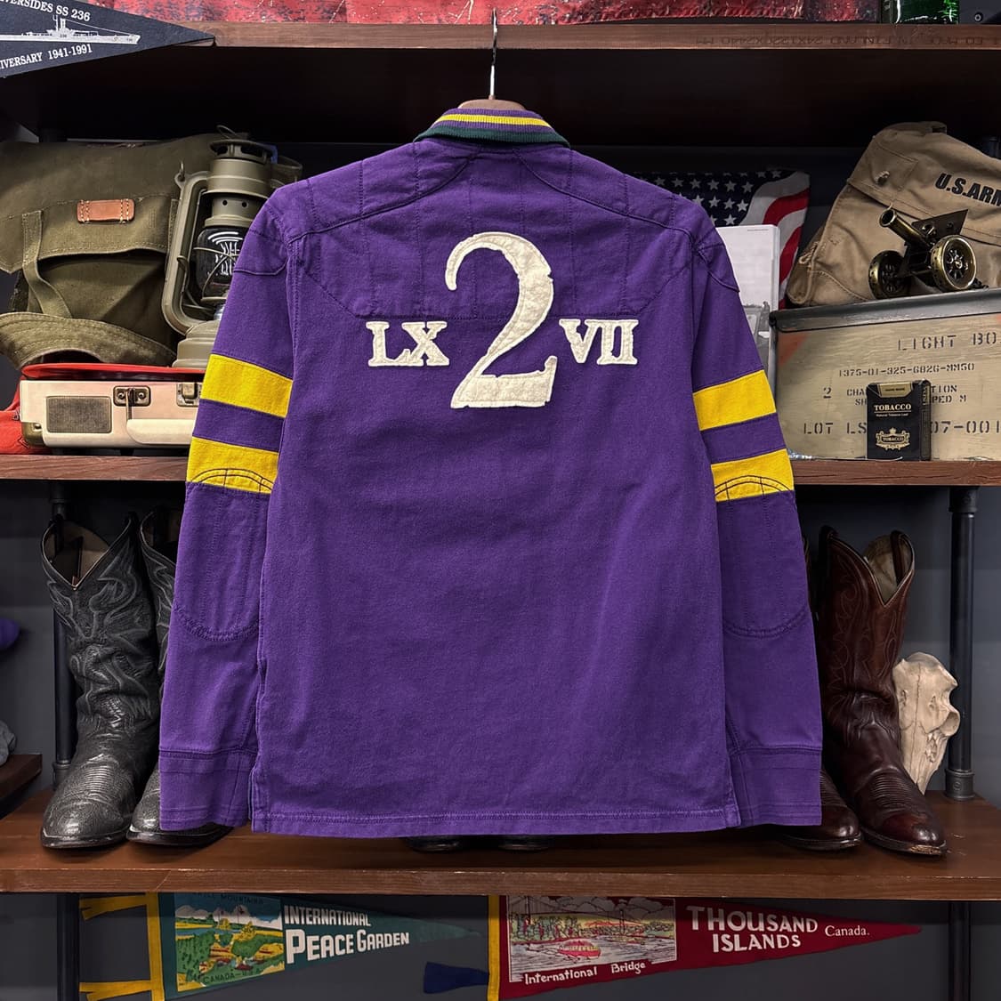 90s 폴로 랄프로렌 럭비 셔츠 빅 로고 넘버링 더블알엘 N361 상품이미지2