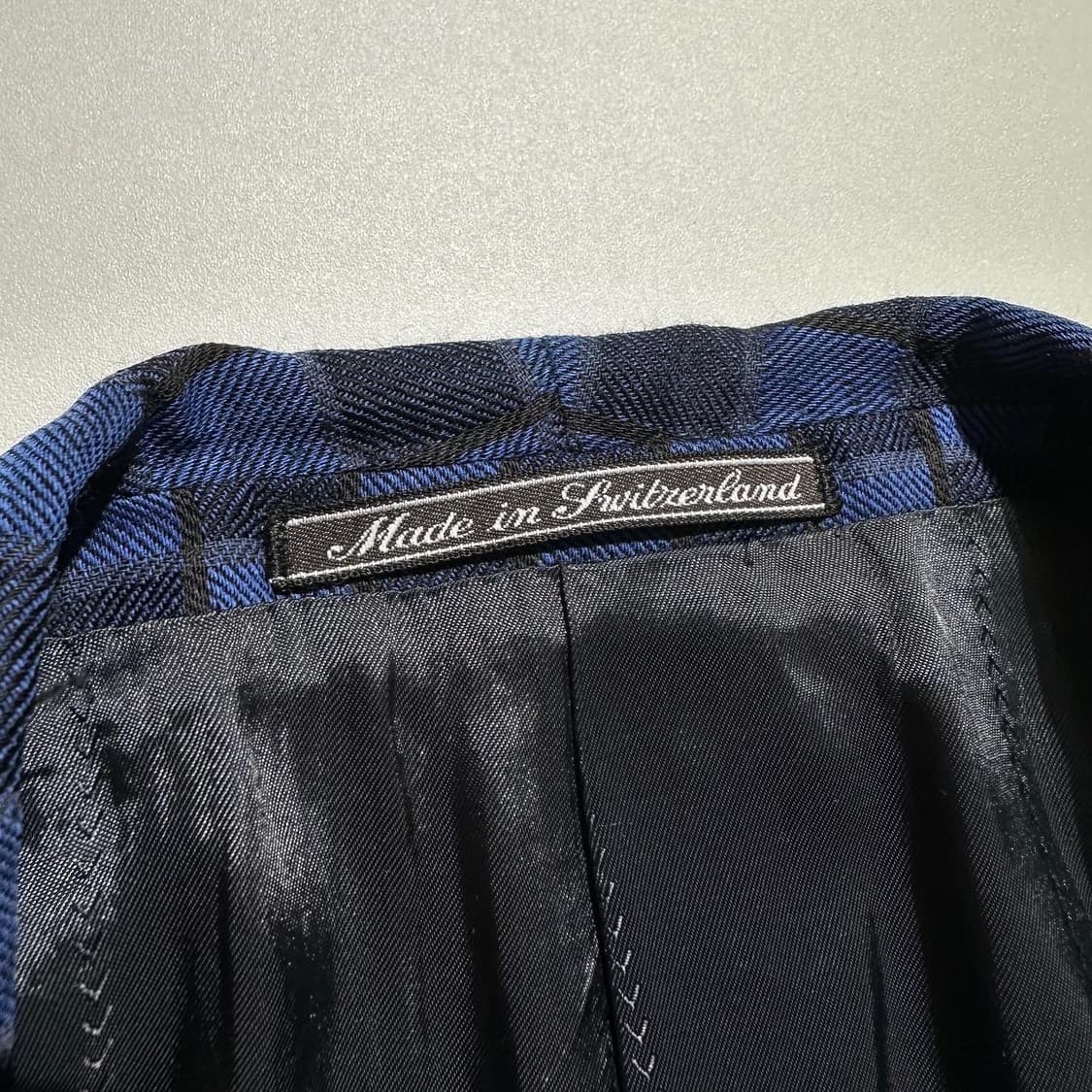 베르사체 V2 체크 원버튼 블레이저 상품이미지3