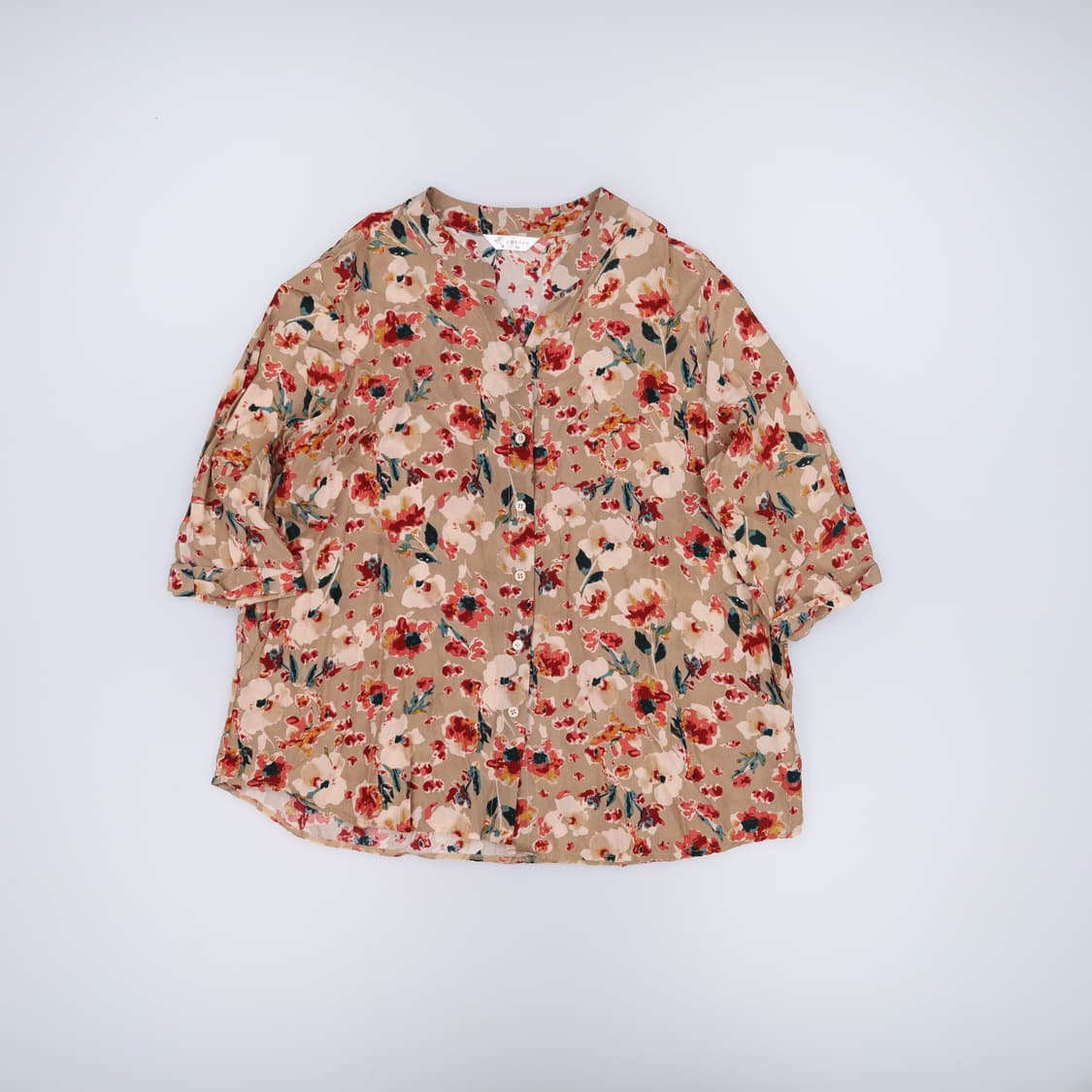 99 금풍풍기인견 패턴 블라우스 0410H1 상품이미지1