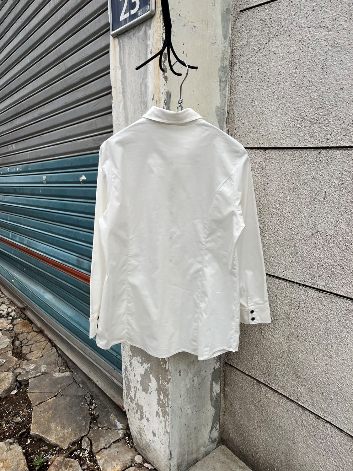 Vintage 화이트 버튼업 셔츠  상품이미지3