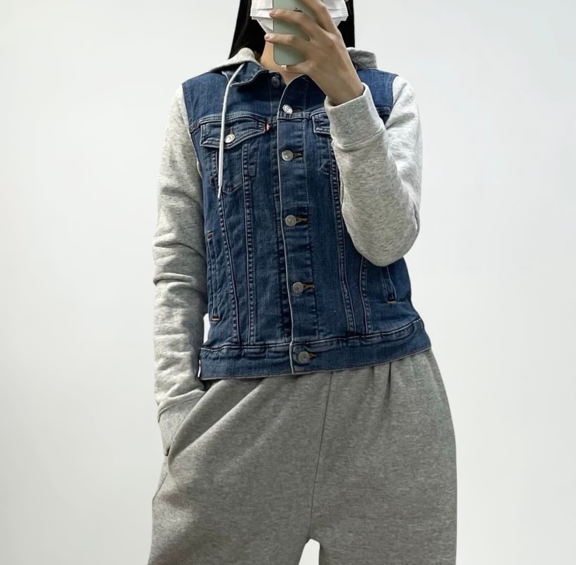 리바이스 우먼스 트러거 후드 데님 자켓 상품이미지3
